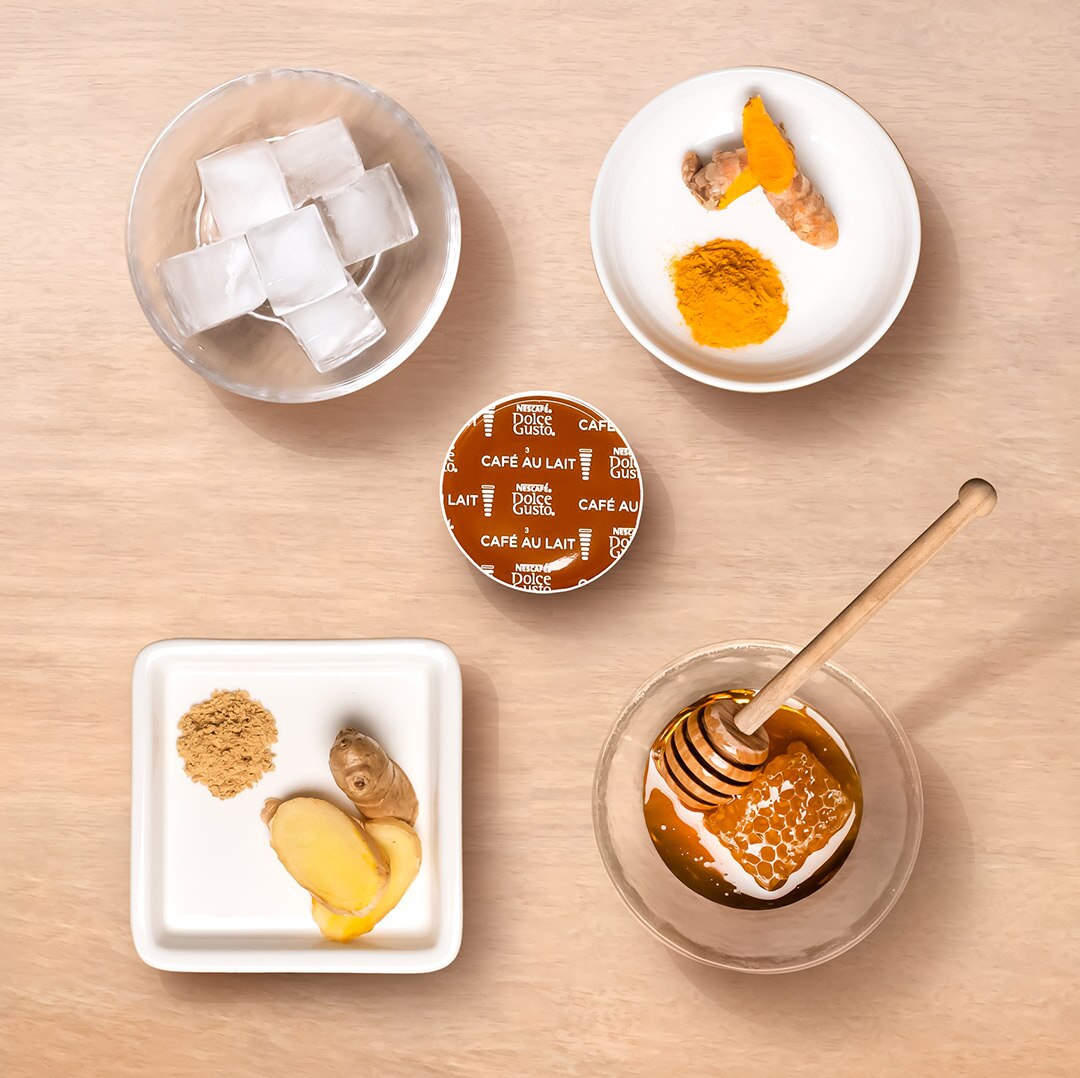 ingredients needed for making iced latte